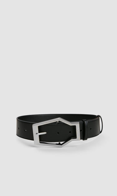 prev - Leather Belt - KAREL BELT MAXI - BLACK
