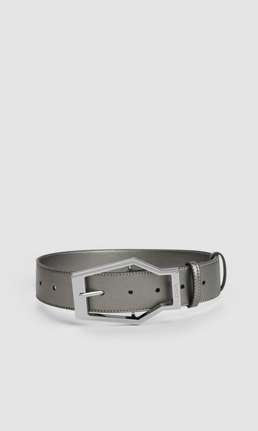 prev - Leather Belt - KAREL BELT MAXI - CHROME