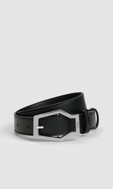 prev - Leather Belt - KAREL BELT MIDI - BLACK