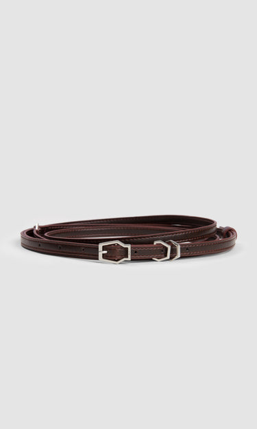 prev - Leather Belt - KAREL BELT MINI - SIENNA