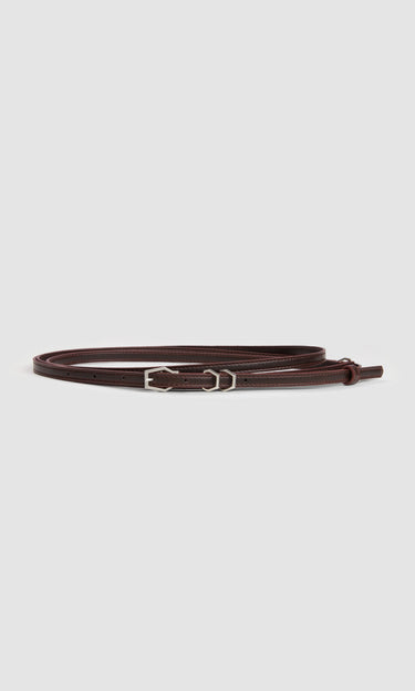 prev - Leather Belt - KAREL BELT MINI - SIENNA
