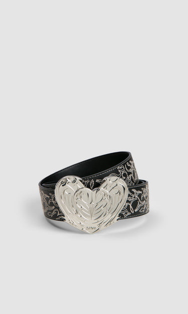 prev - Leather Belt - REGAN BELT - BLACK