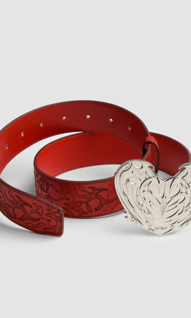 prev - Leather Belt - REGAN BELT - CHERRY