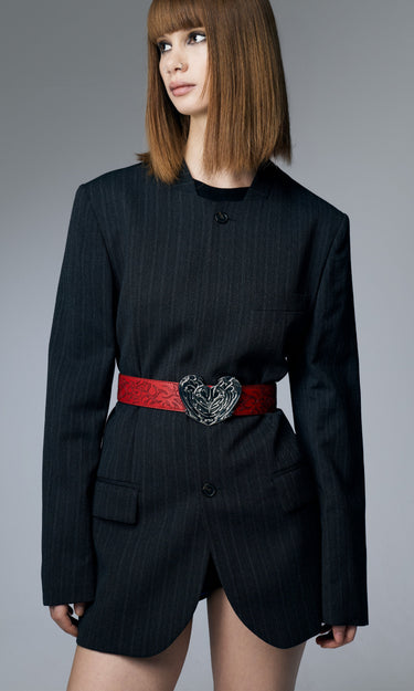 prev - Leather Belt - REGAN BELT - CHERRY