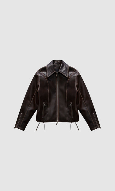 prev - Leather Jacket - ROBIN - SIENNA