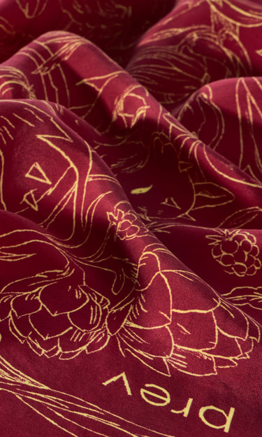 FORBIDDEN HARVEST SCARF - CLARET