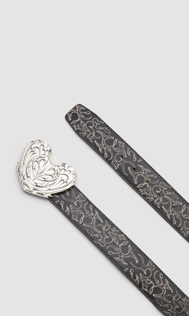 prev - Leather Belt - REGAN BELT - BLACK