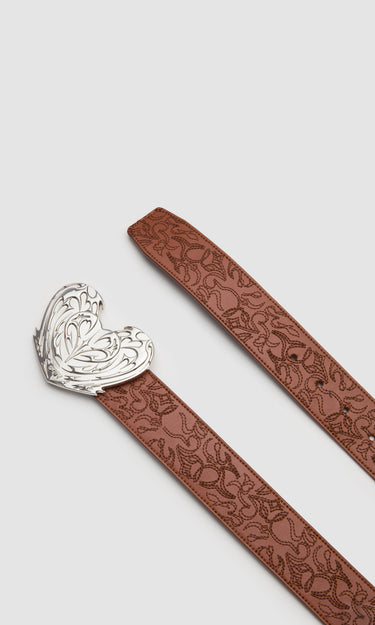 prev - Leather Belt - REGAN BELT - CHESTNUT