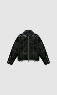prev - Leather Jacket - ROBIN - BLACK