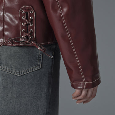 prev - Leather Jacket - ROBIN - BORDEAUX