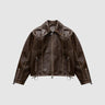 prev - Leather Jacket - ROBIN - MOSS