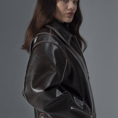 prev - Leather Jacket - ROBIN - SIENNA